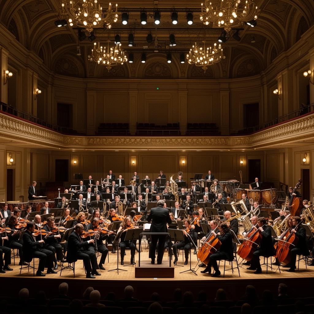Symphonieorchester auf der Bühne